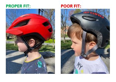 Proper helmet best sale fit child